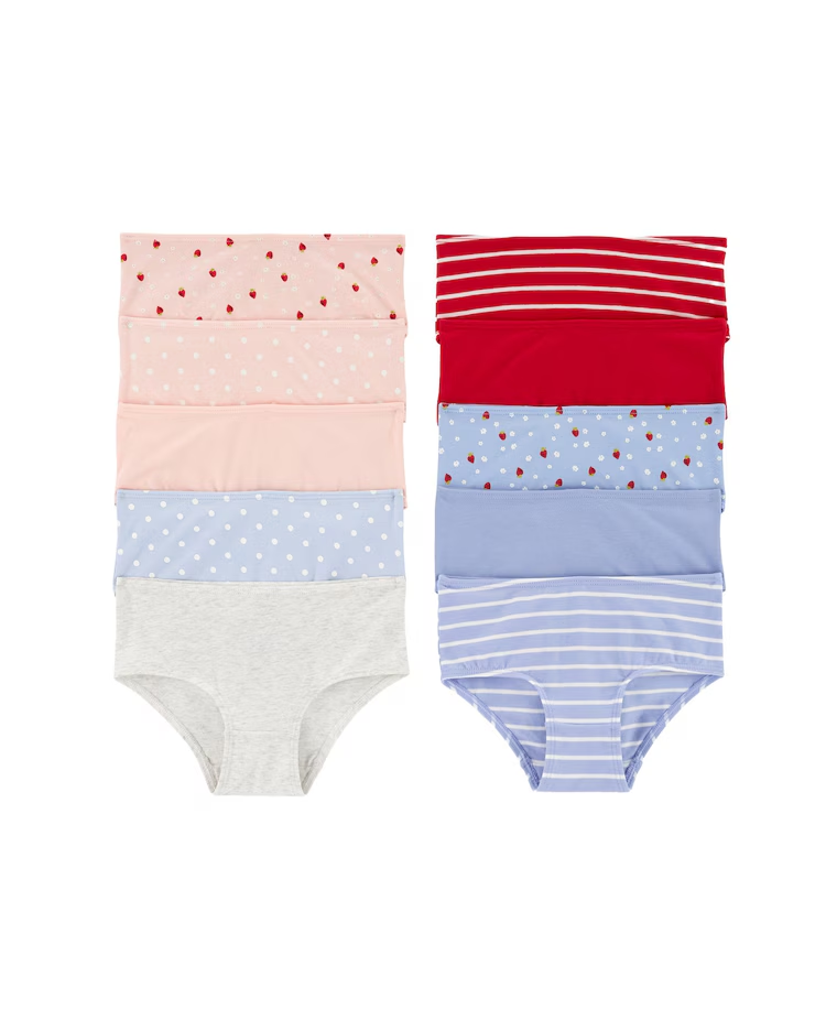 Kit calcinha infantil 10 peças biquíni variadas - multicor | Carter's